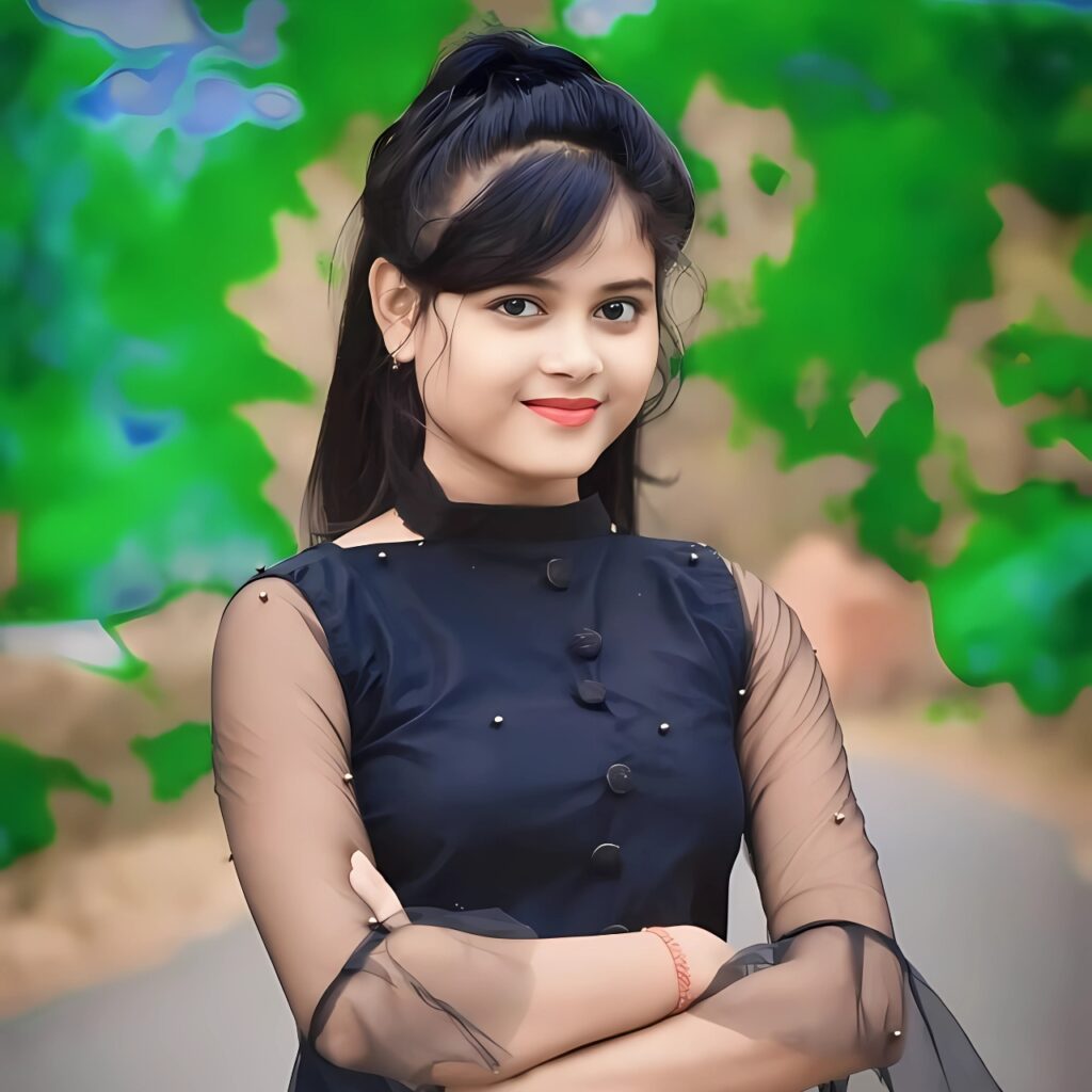 Stylish cute girl in black outfit posing confidently – perfect DP for social media profiles