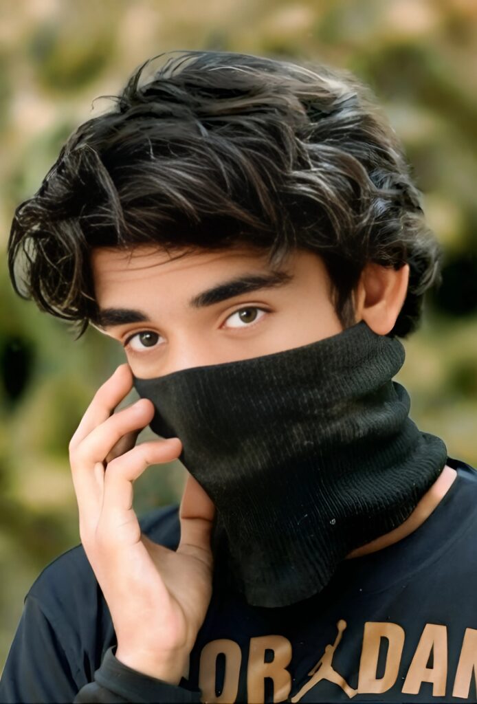 Stylish Indian boy wearing black mask and Jordan t-shirt – cool profile picture for WhatsApp and social media