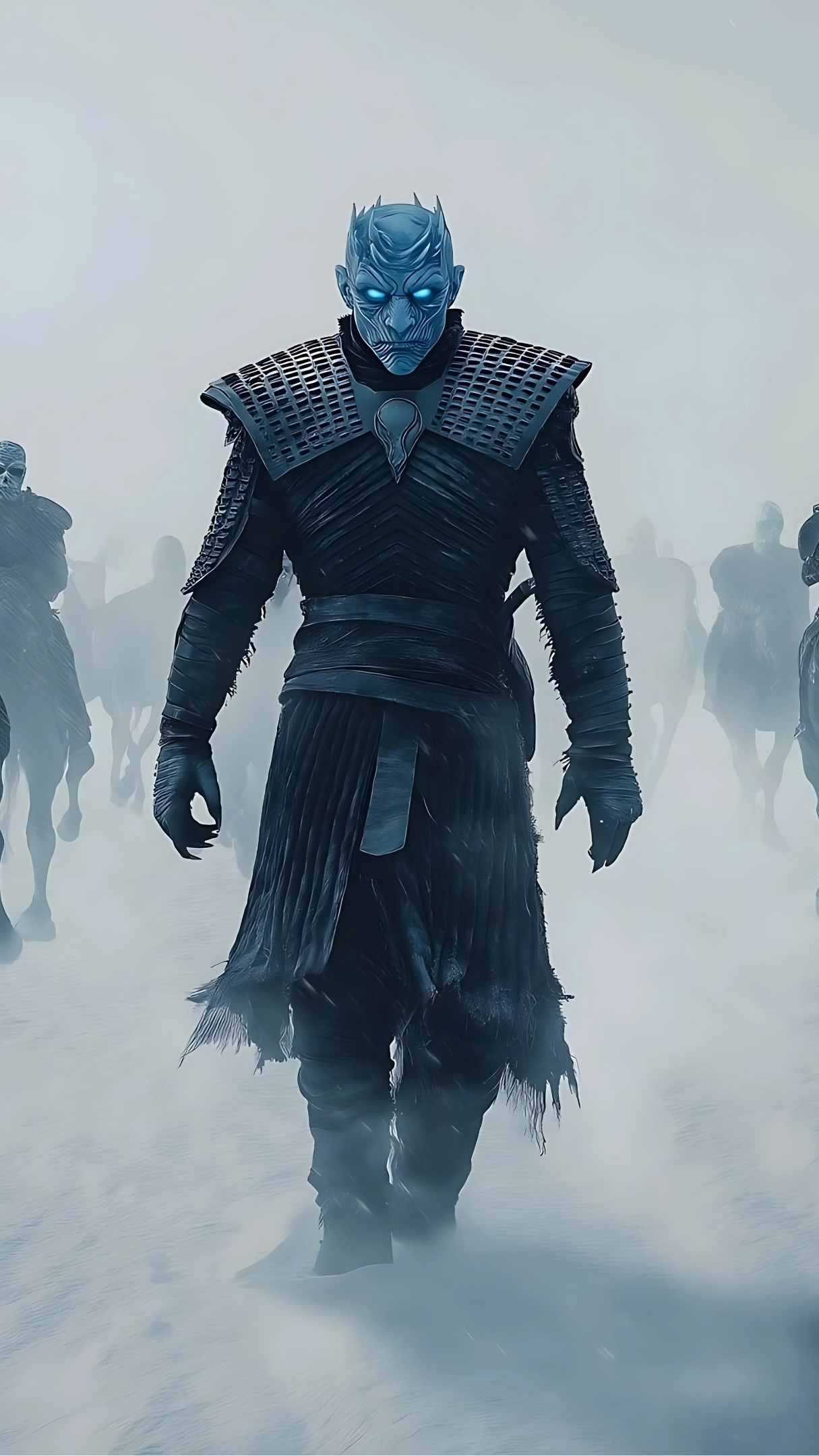 Night King leading White Walkers through snowstorm – Game of Thrones HD 8K wallpaper