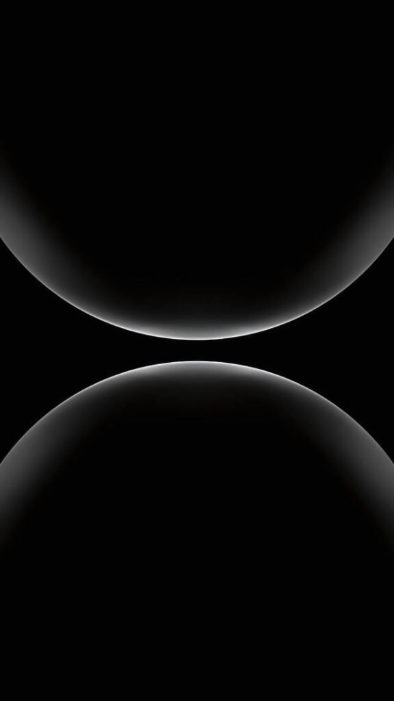 Dark minimalist wallpaper with glowing curved edges, ideal for AMOLED mobile screens